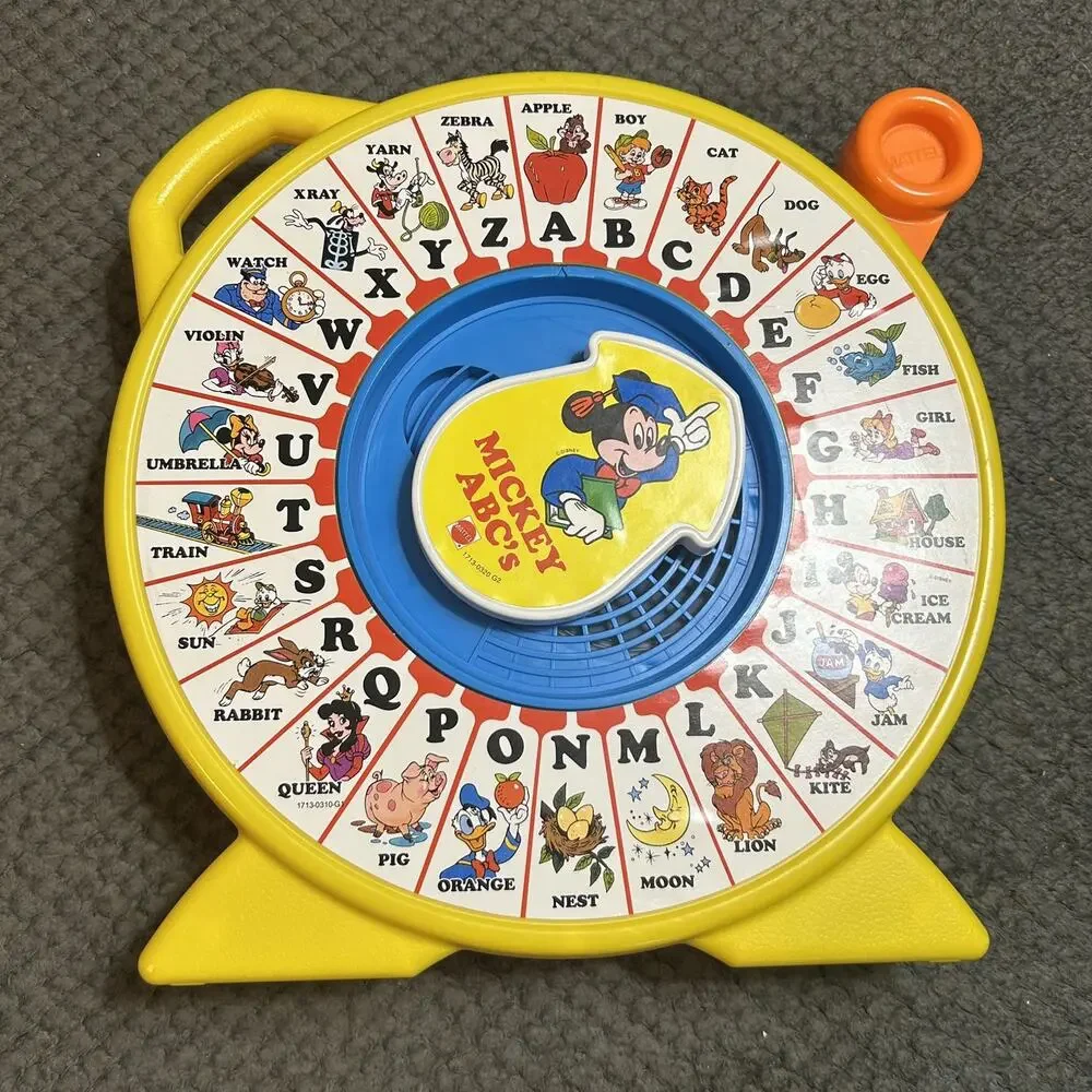 Disney Mickey Mouse & Friends See N Say Mickey ABC's Learn Vintage 1989 Mattel